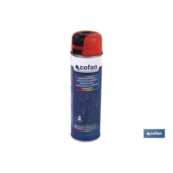 Spray marcador fluorescente de obra 500 ml varios colores