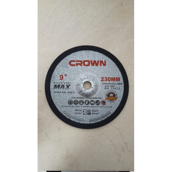 Disco Crown 230mm metal acero