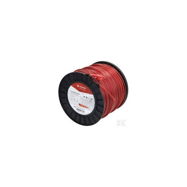 Hilo de corte Ø 3mm 281m retorcido silencioso rojo Kramp