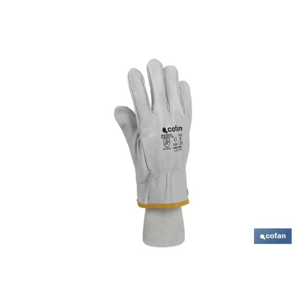 Guantes estilo conductor de piel de cabrito