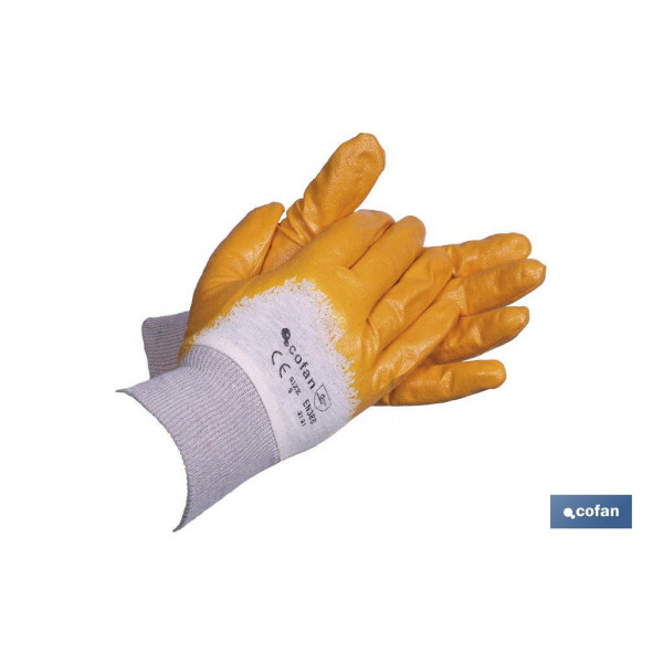 Guantes de nitrilo amarillos