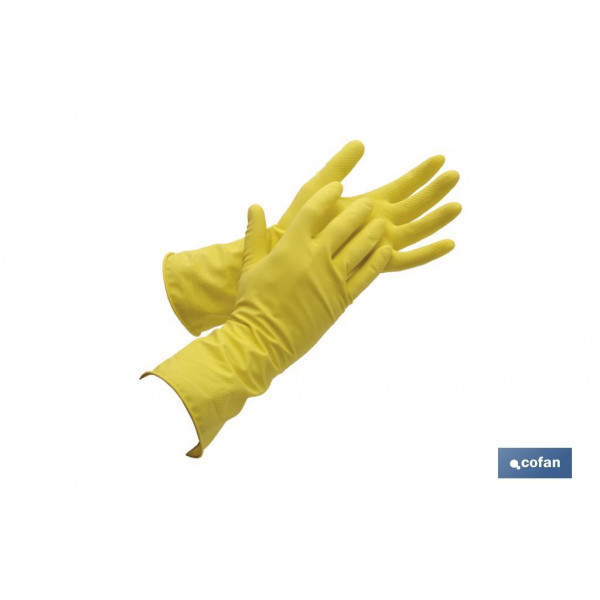 Guantes de látex flocado