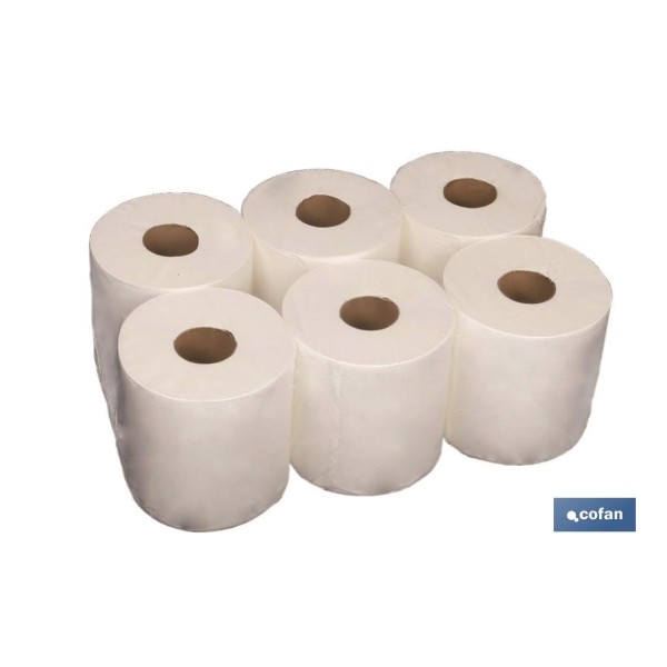 Papel secamanos reciclado 6 rollos